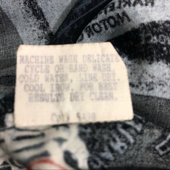 Harley-Davidson x Tori Richard Oil Can Camp Shirt Size XL Black Gray - Picture 7 of 7